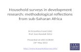 Household surveys in development research: methodological reflections  from  sub-Saharan Africa