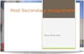 Post Secondary Assignment