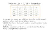 Warm Up – 2/18 - Tuesday