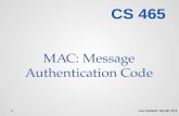 MAC: Message Authentication Code