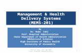 Management & Health Delivery Systems ( MEMS-201 )