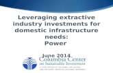 Leveraging extractive industry investments for domestic infrastructure needs : Power  June 2014