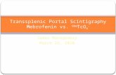 Transsplenic  Portal  Scintigraphy Mebrofenin  vs.  99m TcO 4 -