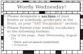 Wordy Wednesday!