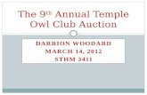 The 9 th  Annual Temple Owl  Club Auction