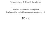Semester 1 Final Review