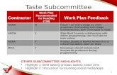 Taste Subcommittee