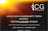 local non-gaussianity from rapidly  varying sound speeds