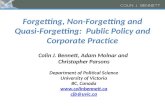 Forgetting, Non-Forgetting and Quasi-Forgetting:  Public Policy and Corporate Practice