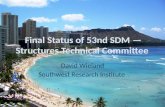 Final Status of 53nd SDM — Structures Technical Committee
