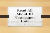 Read All About It! Newspaper Unit