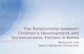 The Relationship  between Children’s  Development and Socioeconomic Factors in Korea