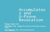 Accumulators and U-Prove Revocation