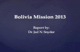Bolivia Mission 2013
