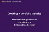 Creating a portfolio website