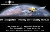 UAV Integration:  Privacy and Security  Hurdles