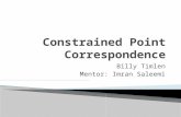Constrained Point Correspondence