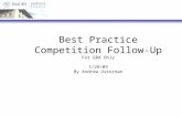 Best Practice Competition Follow-Up For GBA Only 1/28/09 By Andrew  Osterman