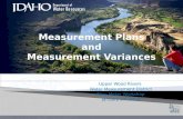 Measurement Plans and Measurement Variances