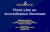 Think Like an  Accreditation Reviewer