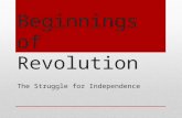 Beginnings of Revolution