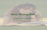Basic Writing Skills