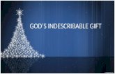 GOD’S INDESCRIBABLE GIFT
