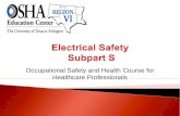 Electrical Safety   Subpart S