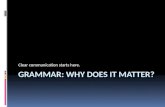 Grammar: Why Does It Matter?