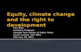 Equity, climate change and the right to development