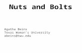 Nuts and Bolts Agatha  Beins Texas Woman’s University abeins@twu