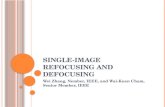 Single-Image  Refocusing and Defocusing