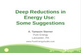Deep Reductions in Energy Use:  Some Suggestions