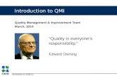 Quality Management & Improvement Team March, 2014