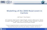 Modelling of the 2005 flood event in Carlisle