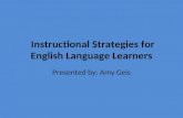 Instructional Strategies for English Language Learners