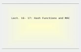 Lect.  16- 17:  Hash Functions and MAC
