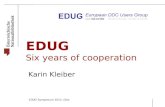 EDUG Six years of cooperation