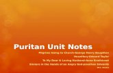 Puritan Unit Notes