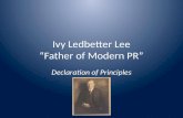 Ivy Ledbetter Lee “Father of Modern PR”