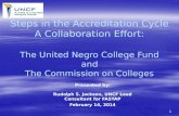 Presented by: Rudolph S. Jackson,  UNCF Lead Consultant for FASTAP