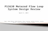 P13630 Metered Flow Loop System Design Review