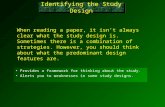 Identifying the Study Design