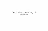 Decision-making I heuristics