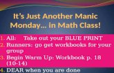 It’s Just Another Manic Monday… in Math Class!