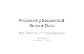 Processing Sequential  Sensor Data