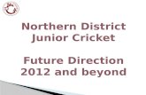 Northern District Junior Cricket Future Direction 2012 and beyond