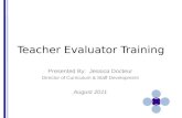 Teacher Evaluator Training