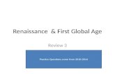Renaissance  & First Global Age