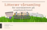 Litterær vårsamling  for norsklærere på ungdomstrinnet OSLO